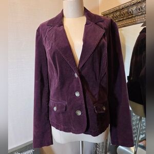 VTG Charter Club Purple Corduroy Blazer.  Sz 12P